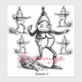 Winterurlaub Elf Gnome Thunder_Cove Aufkleber (Blatt)