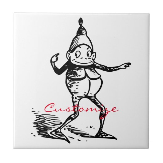 Winterurlaub Elf Gnome Thunder_Cove Fliese (Vorderseite)