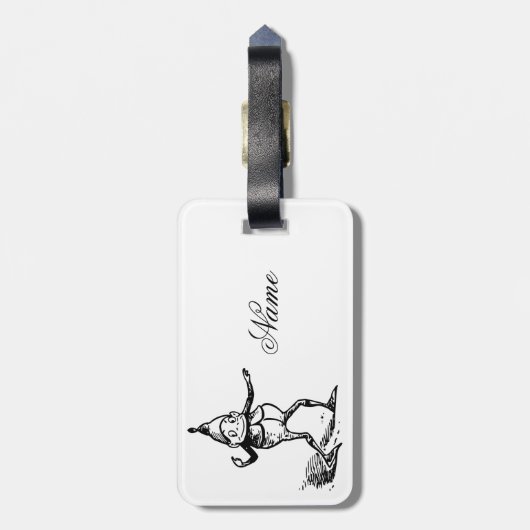 Winterurlaub Elf Gnome Thunder_Cove Gepäckanhänger (Rückseite vertikal)