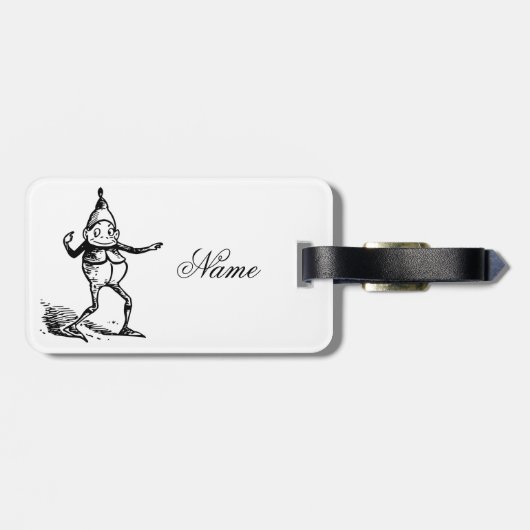 Winterurlaub Elf Gnome Thunder_Cove Gepäckanhänger (Rückseite horizontal)