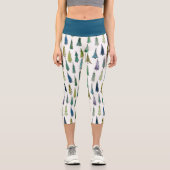 Winterurlaub Evergreen Trees Capri Leggings (Vorderseite)