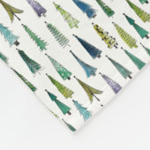 Winterurlaub Evergreen Trees Fleecedecke (Ecke)