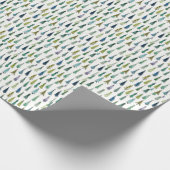 Winterurlaub Evergreen Trees Geschenkpapier (Ecke)