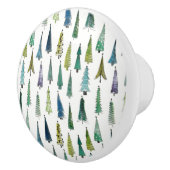 Winterurlaub Evergreen Trees Keramikknauf (Rechts)