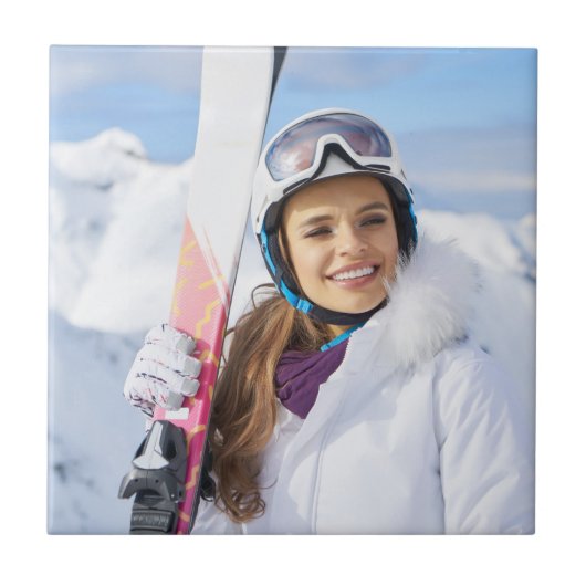 Winterurlaub Foto Fliese (Vorderseite)