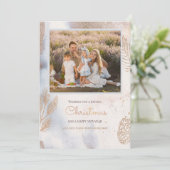 Winterurlaub Foto Grußkarte Feiertagskarte (Stehend Vorderseite)