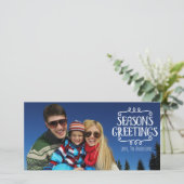 Winterurlaub-Fotokarte der Jahreszeit Feiertagskarte (Stehend Vorderseite)