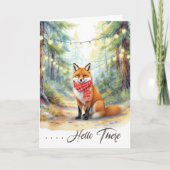 Winterurlaub Fuchs Karte (Vorderseite)