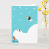 Winterurlaub für Liebhaber Karte (Gelbe Blume)