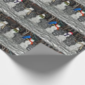 Winterurlaub für Schneemenschen Geschenkpapier (Ecke)