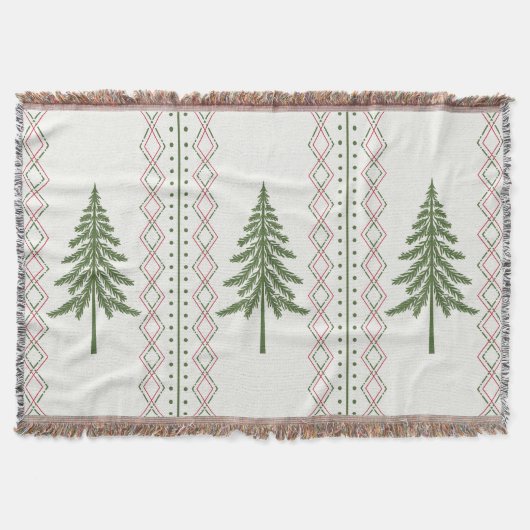 Winterurlaub Gemütliche Hütte Pine Tree Decke (Vorderseite)