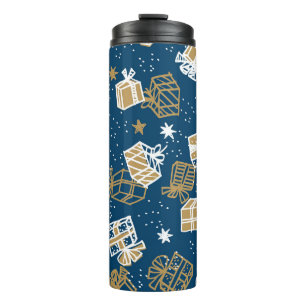 Winterurlaub Geschenkboxen Muster Thermosbecher