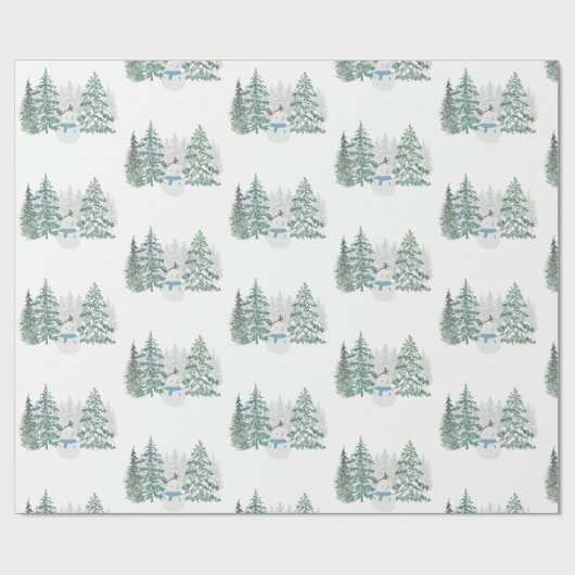 Winterurlaub Geschenkpapier (Flach)