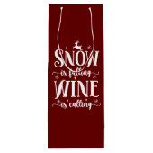 Winterurlaub Geschenktüte Für Weinflaschen (Rückseite)