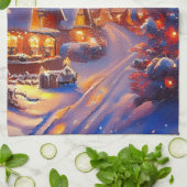 Winterurlaub Geschirrtuch (Gefaltet)