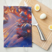 Winterurlaub Geschirrtuch (Viertel Falte)