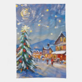 Winterurlaub Geschirrtuch (Vertikal)