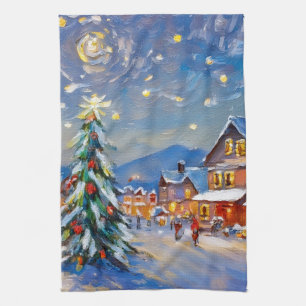 Winterurlaub Geschirrtuch