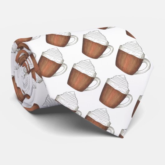 Winterurlaub Getränke Heiße Schokolade Kakao Feins Krawatte (Gerollt)