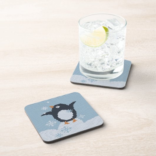 Winterurlaub Getränkeuntersetzer (Rechte Seite)