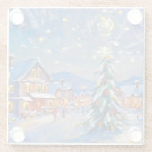 Winterurlaub Glasuntersetzer (Rückseite)