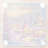 Winterurlaub Glasuntersetzer (Rückseite)