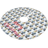 Winterurlaub Gnome Thunder_Cove Polyester Weihnachtsbaumdecke (Schrägansicht)
