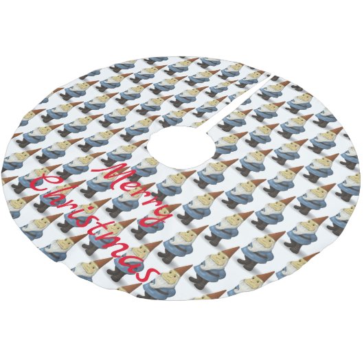 Winterurlaub Gnome Thunder_Cove Polyester Weihnachtsbaumdecke (Schrägansicht)