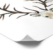 Winterurlaub Hirsch Fingerabdruck Baum Gästebuch (Ecke)