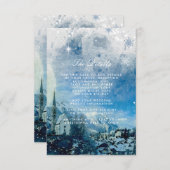 Winterurlaub - Hochzeitsinformationen Begleitkarte (Vorne/Hinten)