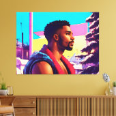 Winterurlaub Hunk 01 Leinwanddruck (Insitu (Wohnzimmer))