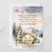 Winterurlaub Hütte Frohe Weihnachten (Vorderseite)