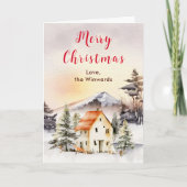 Winterurlaub Hütte Frohe Weihnachten (Vorderseite)