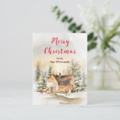 Winterurlaub Hütte Frohe Weihnachten (Stehend Vorderseite)