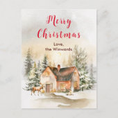 Winterurlaub Hütte Frohe Weihnachten (Vorderseite)