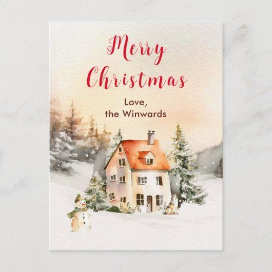 Winterurlaub Hütte Frohe Weihnachten (Vorderseite)