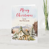 Winterurlaub Hütte Frohe Weihnachten (Vorderseite)