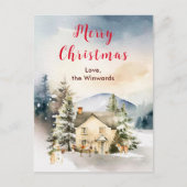 Winterurlaub Hütte Frohe Weihnachten (Vorderseite)