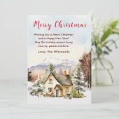 Winterurlaub Hütte Frohe Weihnachten (Stehend Vorderseite)