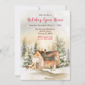 Winterurlaub Hütte Offenes Haus Einladung (Vorderseite)