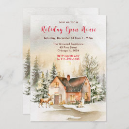 Winterurlaub Hütte Offenes Haus Einladung