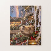 Winterurlaub-Igel-Design Puzzle (Vertikal)