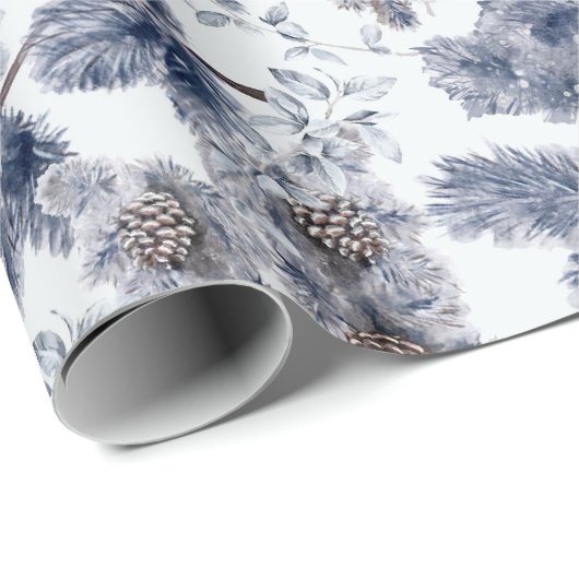 Winterurlaub im Aquarell Geschenkpapier (Rolleneckpunkt)