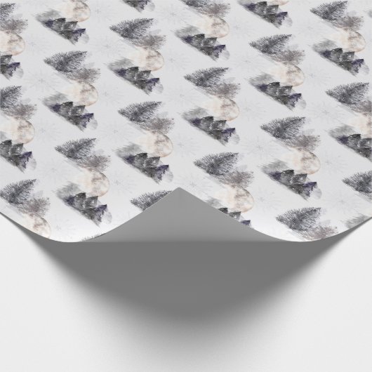 Winterurlaub im Aquarell Geschenkpapier (Ecke)