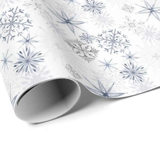 Winterurlaub im Aquarell Geschenkpapier (Rolleneckpunkt)