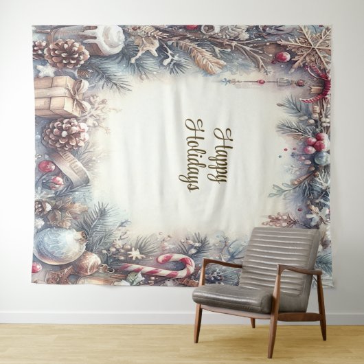 Winterurlaub im Hintergrund Wandteppich (Beispiel (Horizontal))