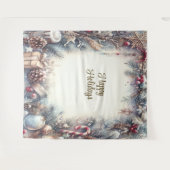 Winterurlaub im Hintergrund Wandteppich (Vorderseite (Horizontal))