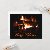 Winterurlaub im Kaminfeuer Karte (Vorderseite/Rückseite Beispiel)