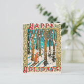 Winterurlaub im Mittelalter Postkarte (Stehend Vorderseite)