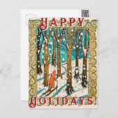 Winterurlaub im Mittelalter Postkarte (Vorne/Hinten)